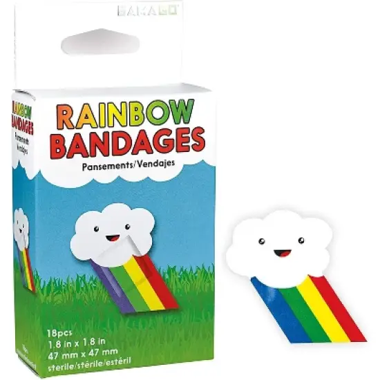 Gamago Rainbow Bandages | Set of 18 Individually Wrapped Self Adhesive Bandages image {3}