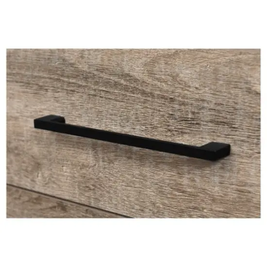 Munich 2 - Drawer Nightstand - Weathered Oak and Matte Black - South Shore image {4}