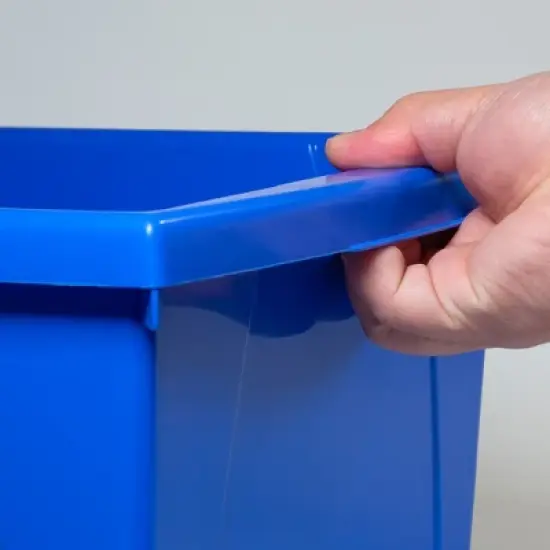 Storex 4 Gallon Storage Bin, Blue image {7}