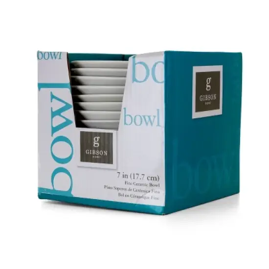 Gibson Home Noble Court 12 Piece Fine Ceramic Bowl Set in White image {2}