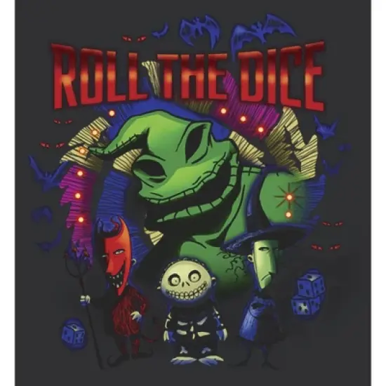 Women's The Nightmare Before Christmas Halloween Oogie Roll The Dice Racerback Tank Top image {1}