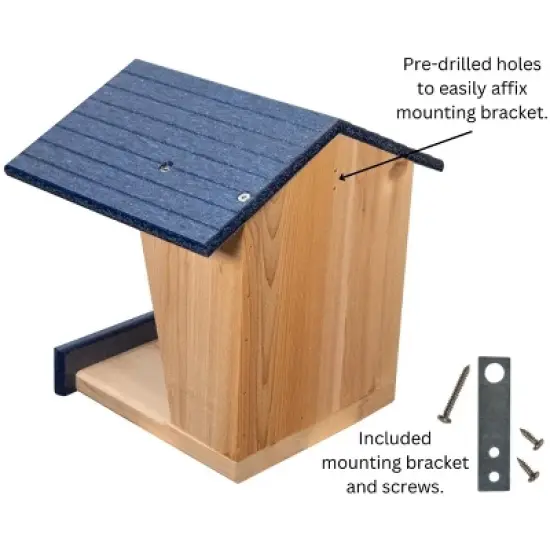 JCS Wildlife Modern Style Cedar Robin Roost with Poly Lumber Roof image {4}
