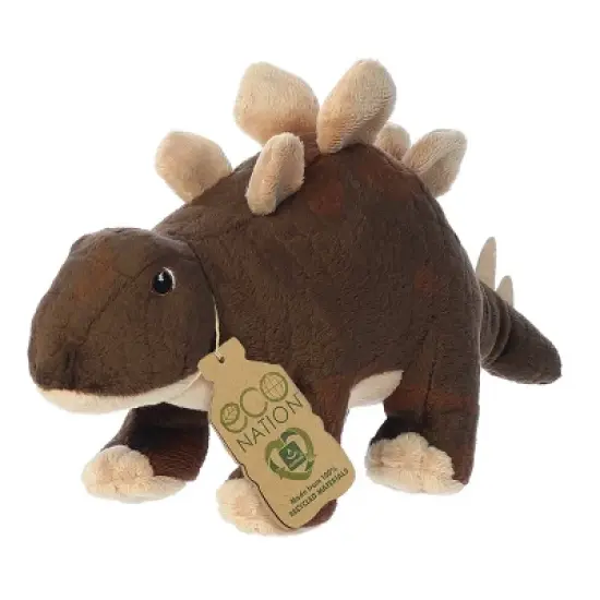 Aurora Eco Nation 12" Stegosaurus Brown Stuffed Animal image {4}