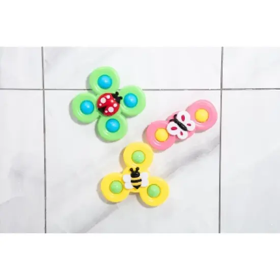 Suction Cup Spinner Toys for Toddlers, Suction Cup Fidget Spinner Bath Toys, Spinning Top Baby Sensory Toys for Toddlers 1-3 Boys Girls image {7}