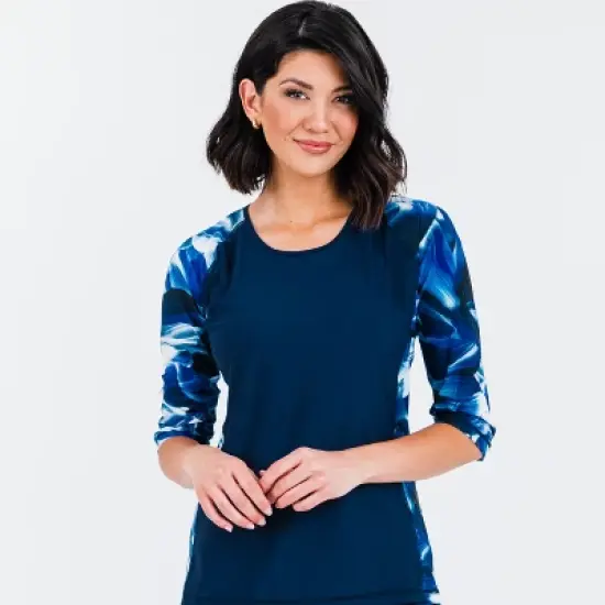 Calypsa Womens Loose Fit Margaux Swim Top image {6}