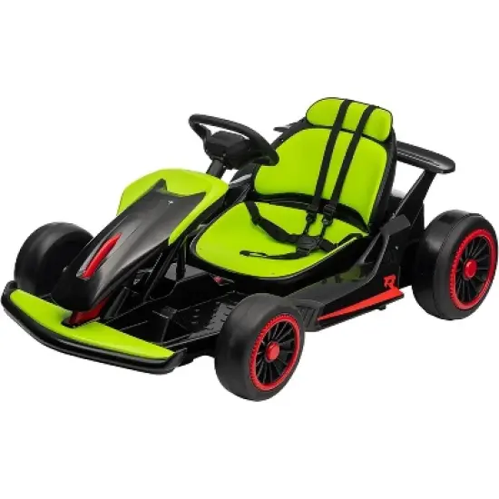 Go Kart for Kids, 24V Drift Kart with 2X200W Strong Motor, 7AH Big Battery, Electric Pedals, Electric Go Kart Outdoor Race Toy image {10}