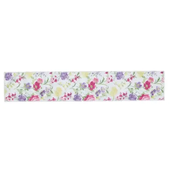 Sophia Pom Pom Table Runner - Multicolor - 13x70 - Elrene Home Fashions image {1}