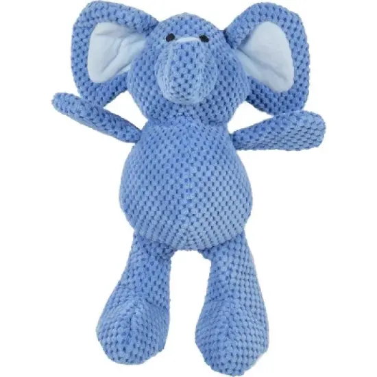 goDog Checkers Elephant Squeaky Plush Dog Toy with Chew Guard Technology image {6}