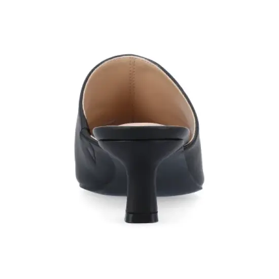 Journee Collection Womens Mercerr Slip On Open Toe Kitten Heel Pump image {2}