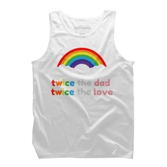 Design By Humans Rainbow Twice The Dad & Love By Tank Top image {7}