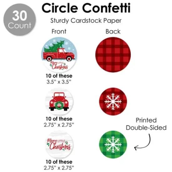 Big Dot of Happiness Merry Little Christmas Tree - Red Truck and Car Christmas Party Supplies Decoration Kit - Decor Galore Party Pack - 51 Pieces image {7}