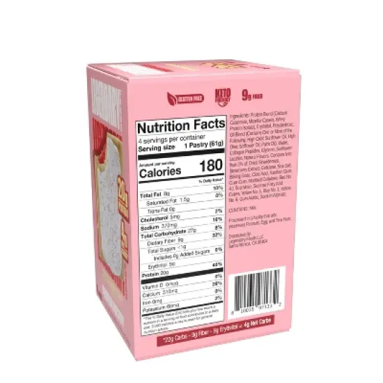 Legendary Foods Gluten Free and Keto Friendly Protein Pastry - Strawberry -  8.6oz/4ct image {5}