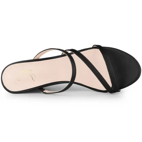 Perphy Strappy Open Toe Wedge Heels Slide Sandals for Women image {3}