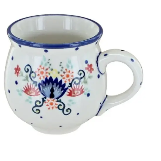 Blue Rose Polish Pottery K090  Manufaktura Bubble Mug image {6}