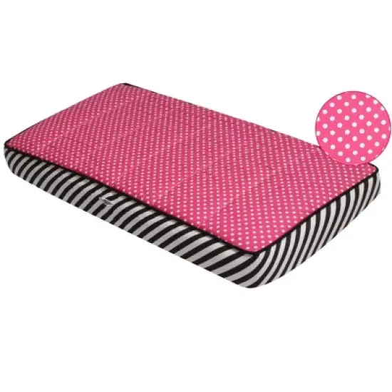 Bacati - Love Black/Fuschia Pin Dots Changing Pad Cover image {6}