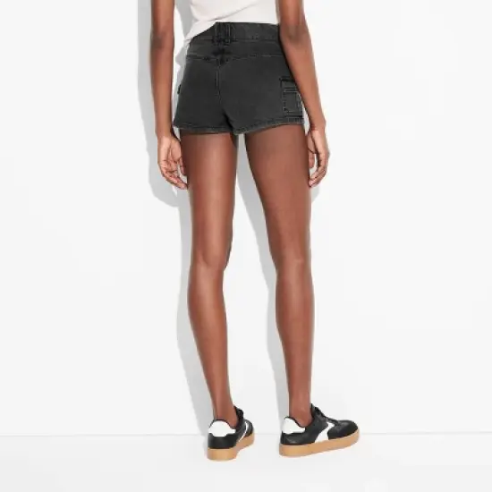 Women's Low-Rise Cargo Camp Denim Shorts - Wild Fable&trade; image {2}