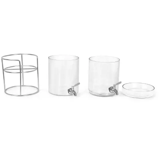 BirdRock Home 2 Gallon Stacking Beverage Dispenser with Stand and Lid - Stainless Steel image {1}