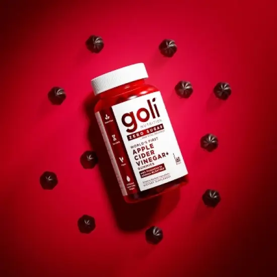 Goli Nutrition Apple Cider Vinegar Sugar Free Dietary Supplement Vegan Gummies - 60ct image {3}