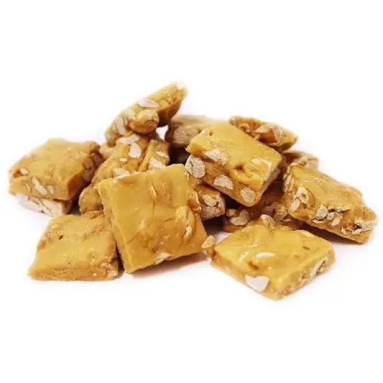 Peanut Brittle White Gift Box by It's Delish- Handmade Old-Fashioned Style | Beautiful & Delicious Square Cut Pieces 16 Oz image {3}