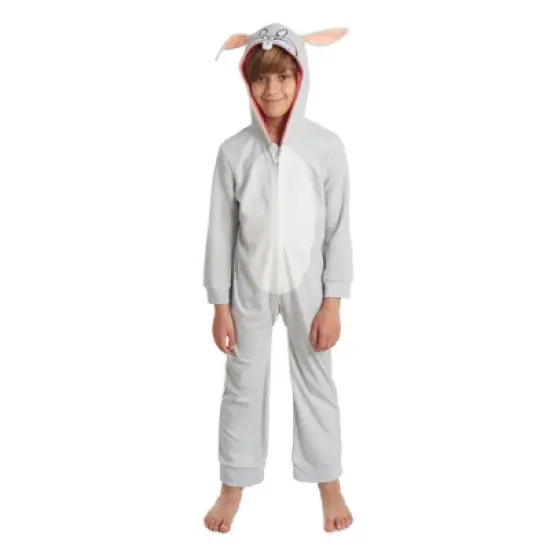 LOONEY TUNES Buggs Bunny Girls Zip Up Costume Pajama Coverall Toddler image {1}