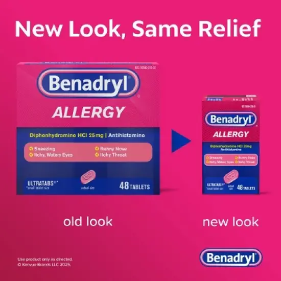 Benadryl Ultra Allergy Relief Tablets - Diphenhydramine - 48ct image {2}