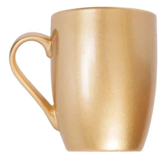 Elanze Designs Botanical Foliage Nature Coffee Cup Mug 10 Ounce Ceramic With Shimmery Metallic Finish Elegant Minimalist Fern in Heart Planter image {1}