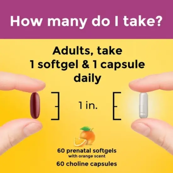 Nature Made Prenatal + Choline Softgel Capsule - 120ct image {6}