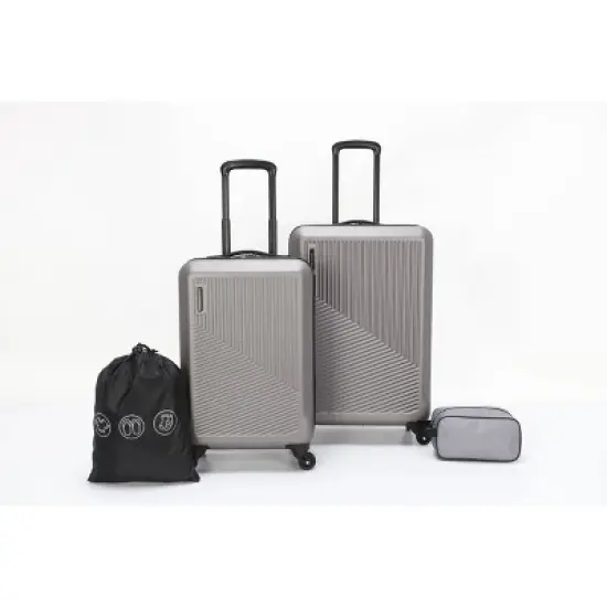 Skyline 24" Hardside Checked 4pc Luggage Set image {17}