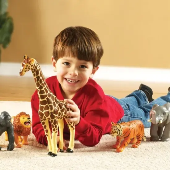 Kaplan Early Learning Company Jumbo Animals Set of 18 - Farm, Jungle, & Pets image {2}