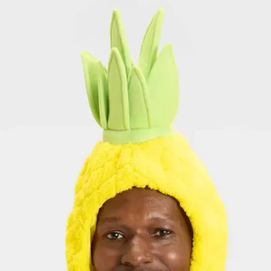 Adult Snood Pineapple Halloween Costume Headwear - Hyde and EEK! Boutique&trade; Green/Yellow image {2}