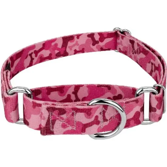 Country Brook Petz Pink Bone Camo Martingale Dog Collar image {8}