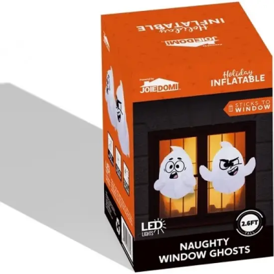 Joyfy 2 Packs Halloween Inflatable Ghost Outdoor Decoration, 2.6 FT Tall Scary Ghost Broke Out from Window for Halloween Outdoor Yard Garden Decor image {8}