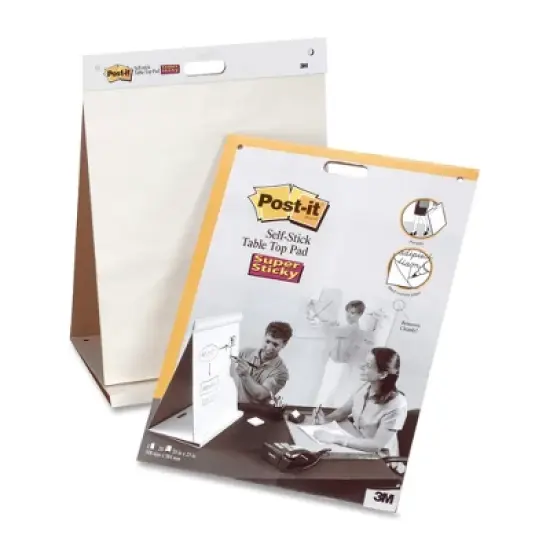 Post-it Self-Stick Easel Pad, 20 x 23 Inches, Unruled, White, 20 Sheets image {3}