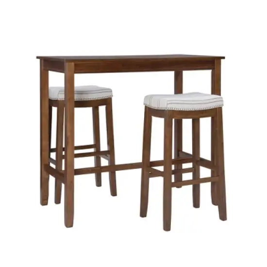 3pc Claridge Bar Height Dining Set - Linon image {27}