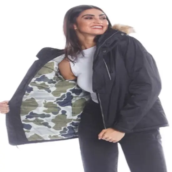 Members Only Women's Snorkel Solid Oversized Jacket image {1}