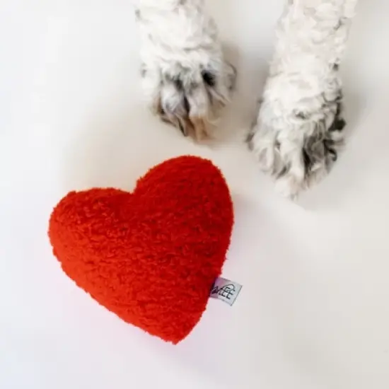 Plush Red Heart Valentine's Day Dog Toy image {5}
