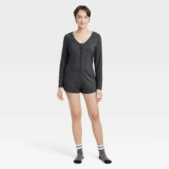Women's V-Neck Pajama Romper - Colsie&trade; image {1}