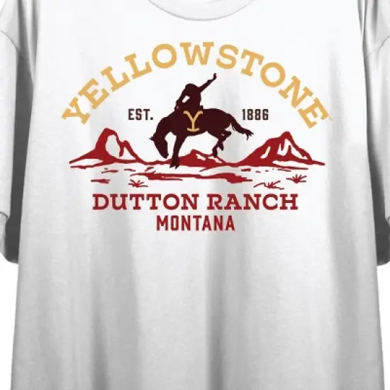 Yellowstone Protect the Land Women's White Graphic Crop Tee image {1}
