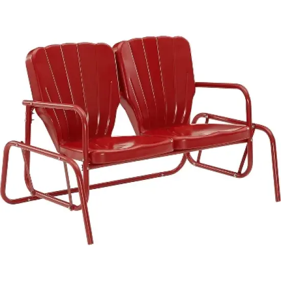 HomeStock Ridgeland Outdoor Metal Loveseat Glider image {11}