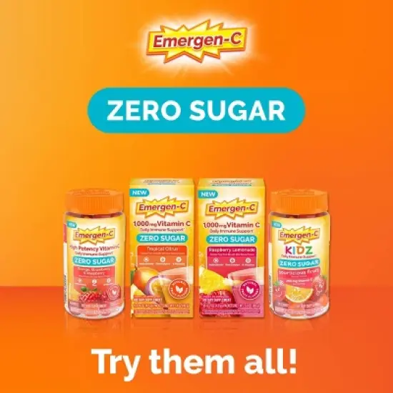 Emergen-C Zero Sugar Assorted Fruit Gummy Vitamins - 36ct image {9}