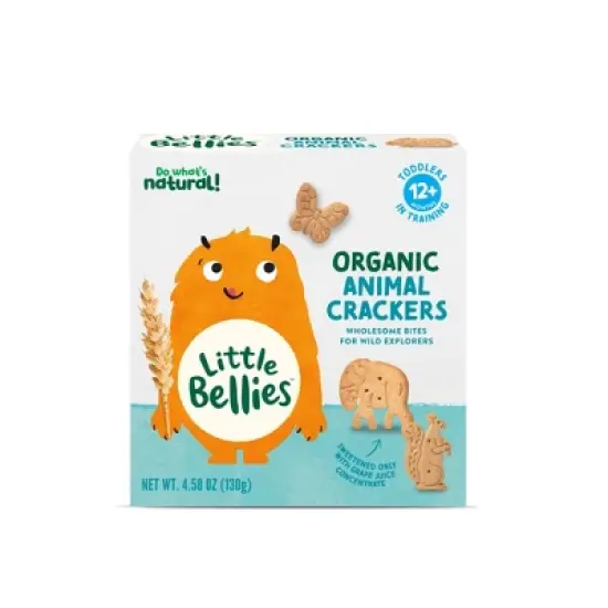 Little Bellies Organic Animal Crackers Toddler Snacks - 4.58oz image {7}