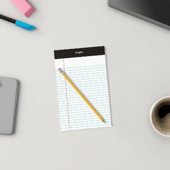 MyOfficeInnovations Notepads 5" x 8" Narrow White 50 Sheets/Pad 12 Pads/Pack 163873 image {7}