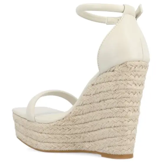 Journee Collection Womens Olesia Tru Comfort Foam Buckle Espadrille Wedge Sandals image {6}