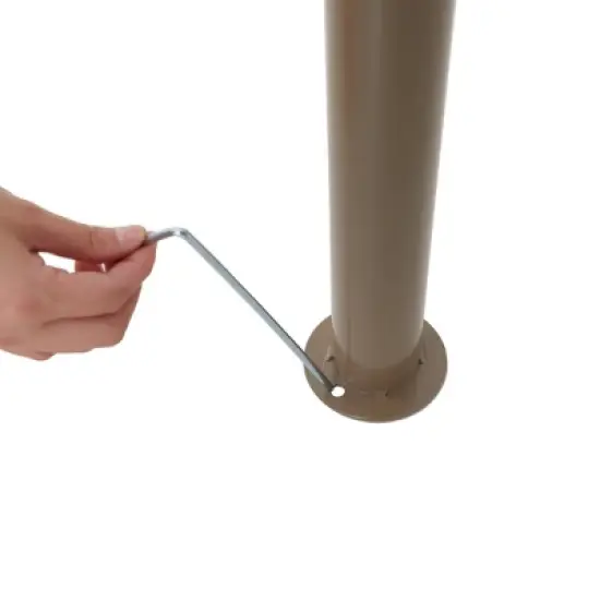 10' x 10' Outdoor Garden Gazebo with Skirts Tent Canopy Beige - Captiva Designs image {9}