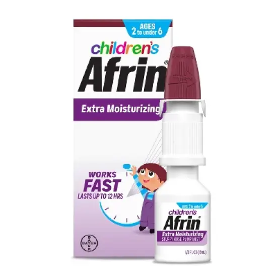 Children's Afrin No Drip Extra Moisturizing 12 hour Stuffy Nose Nasal Spray - 2-6years - 0.5 fl oz image {7}