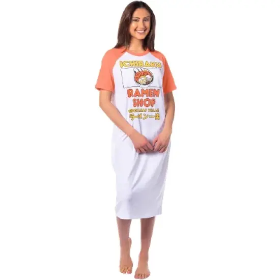 Naruto Shippuden Womens' Ichiraku Ramen Shop Lounge Sleep Shirt Nightgown image {3}
