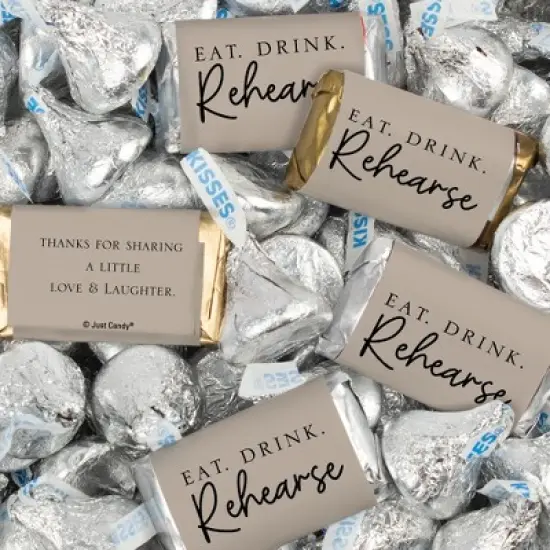 124 Pcs Wedding Rehearsal Dinner Candy Favors Miniatures Chocolate & Kisses (1.52 lbs) image {12}