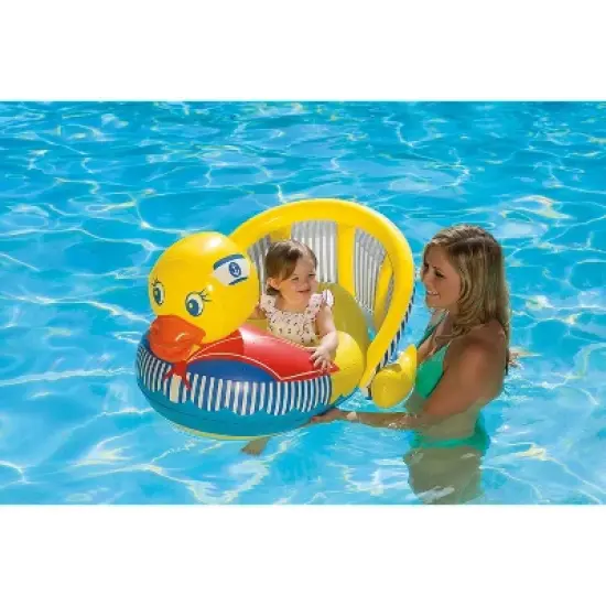 Poolmaster Swimming Pool Duck Baby Rider with Sun Protection image {5}
