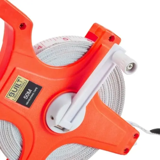 Built Industrial Open Reel Track and Field Measuring Tape, Retractable 50 Meter Tape Measure for Long Jump image {6}