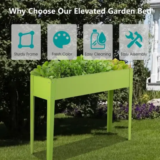 Costway 40''x12'' Outdoor Elevated Garden Plant Stand Raised Tall Flower Bed image {4}